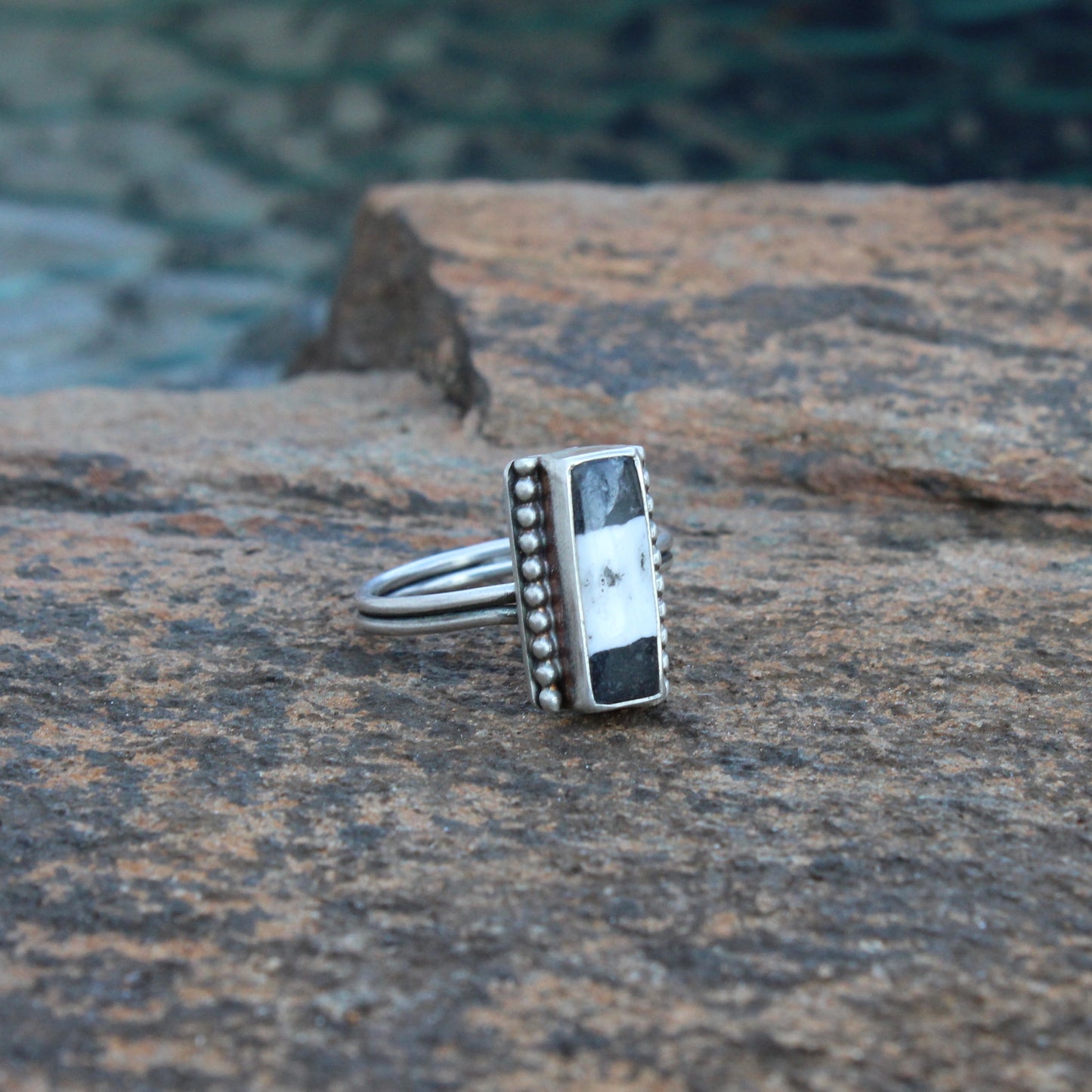White Buffalo Ring Size 9