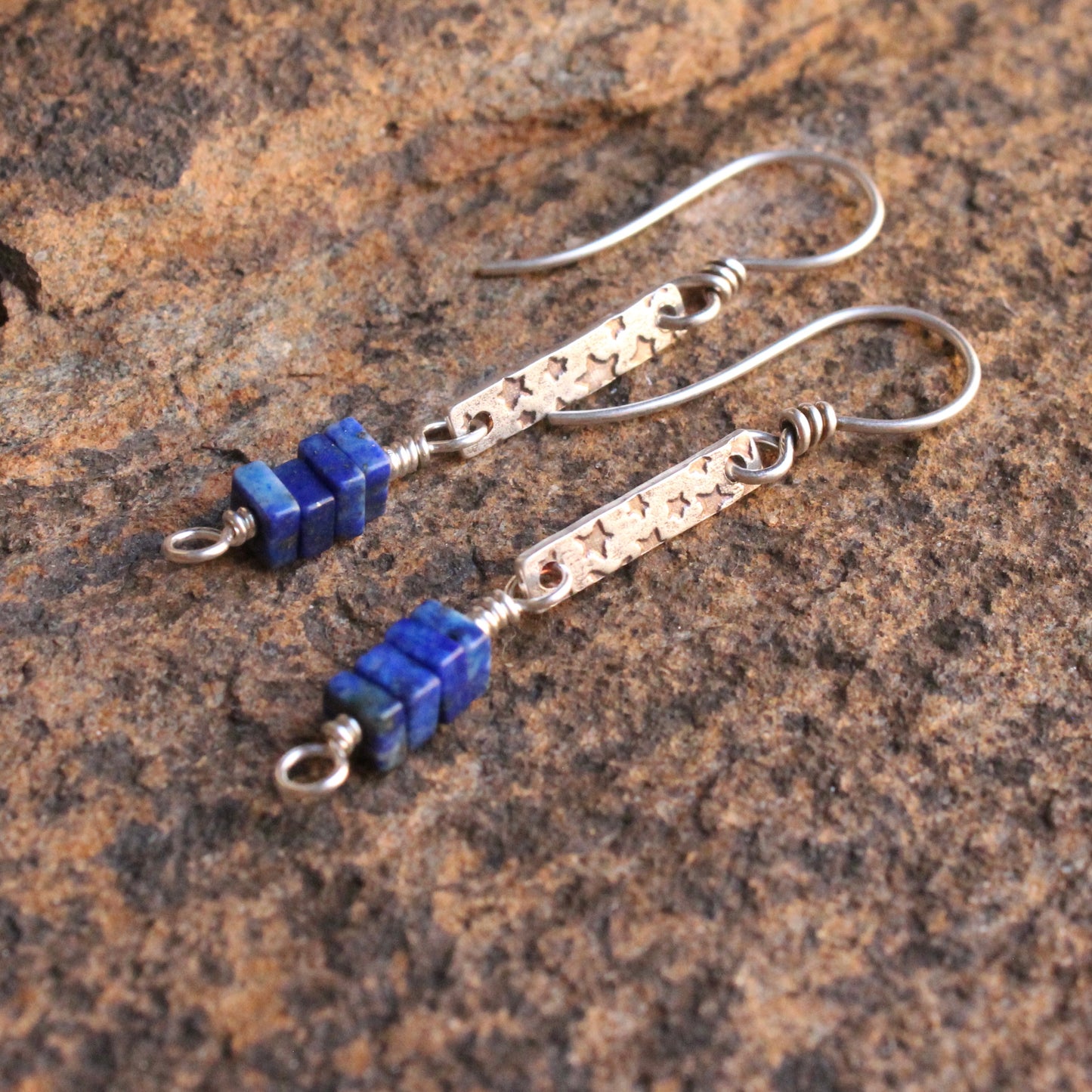 Lapis Sterling Silver Dangle Earrings
