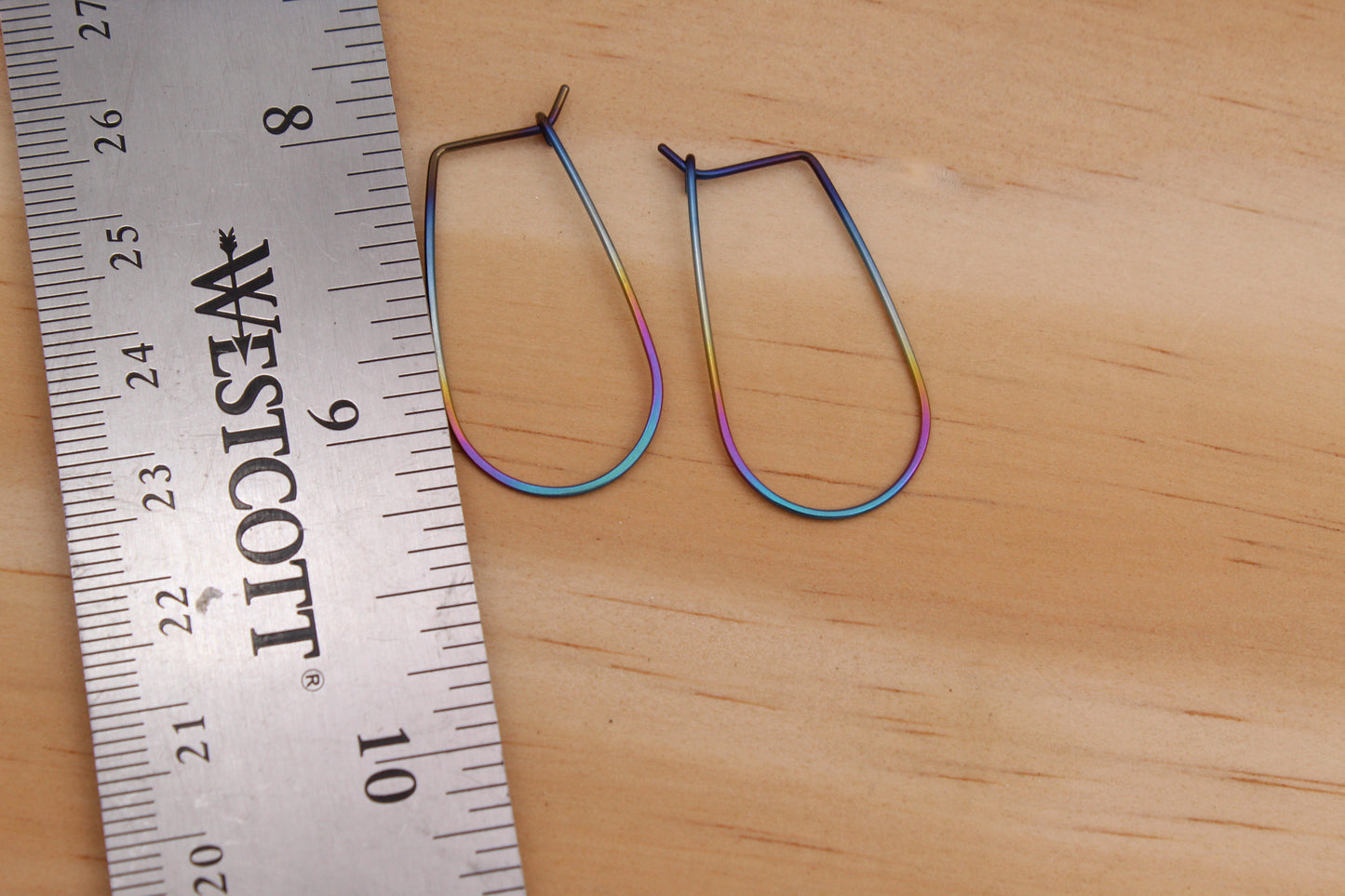 #3029 Rainbow Niobium Hoops