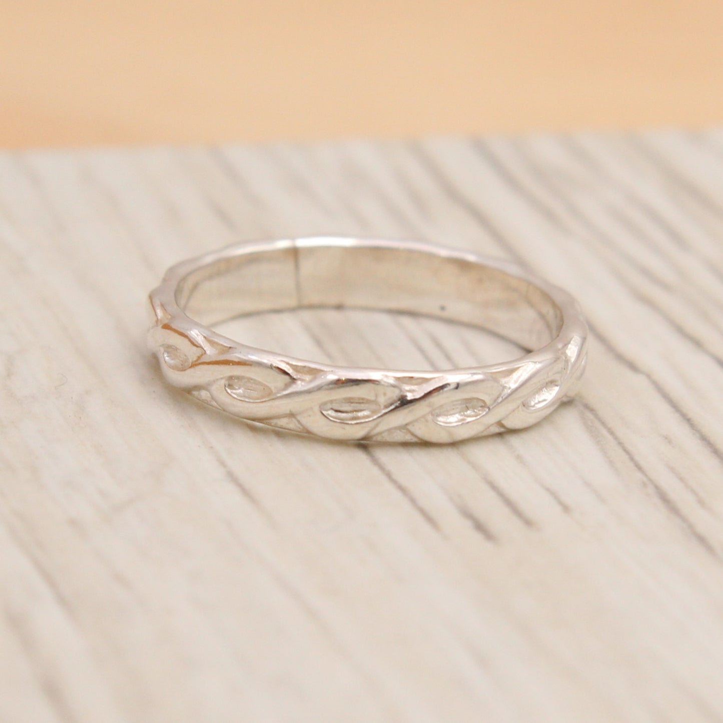 Size 4.75 Twisted Silver Band