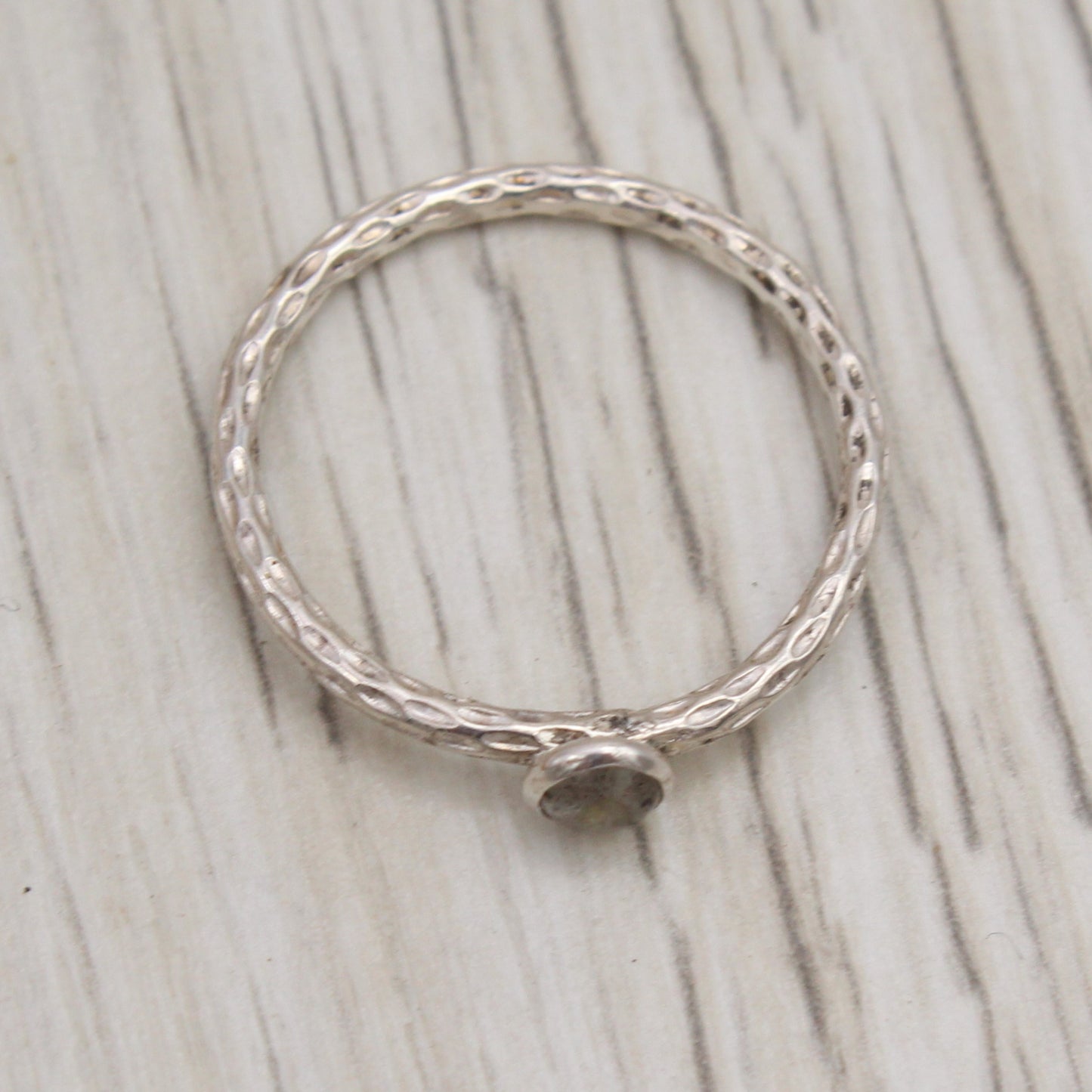 Size 7.5 Labradorite and Silver Ring