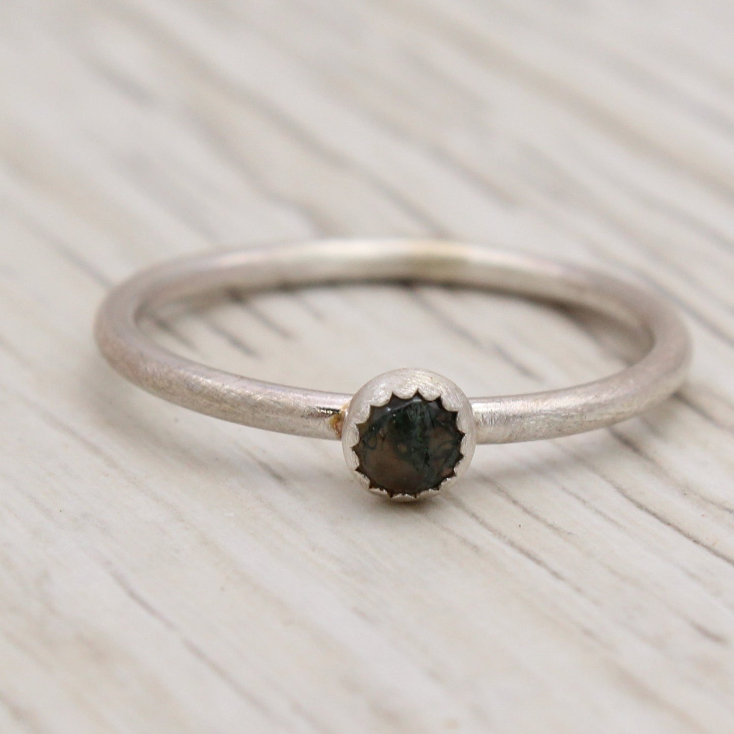 Size 7.75 Moss Agate Ring