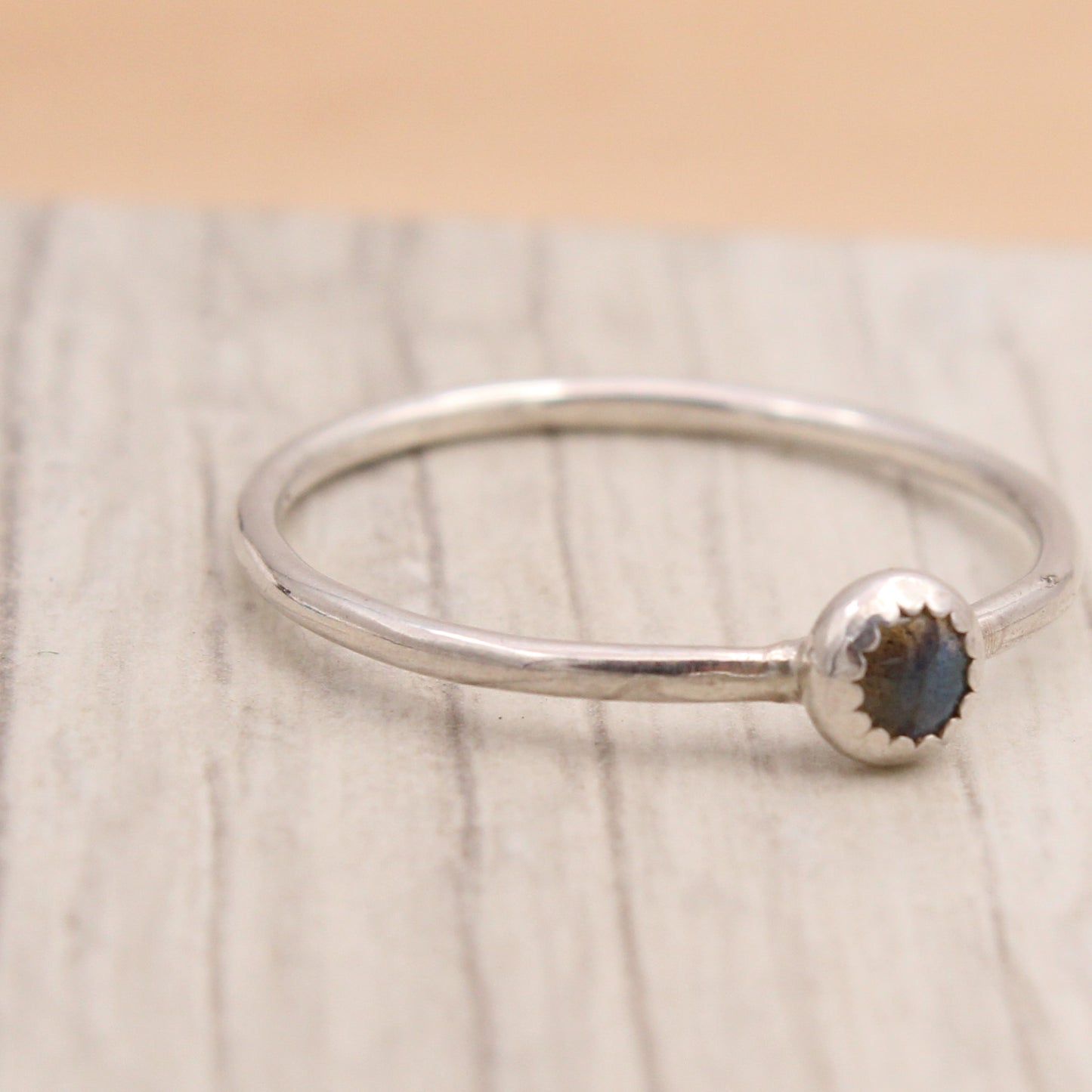Size 8 Labradorite Stack Ring