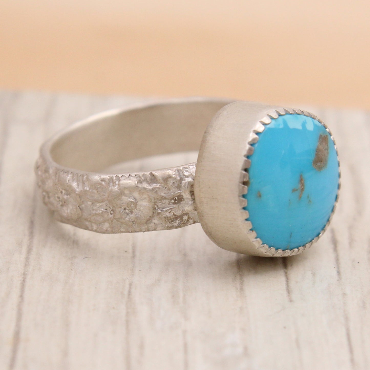 Size 7.25 Kingman Turquoise Ring