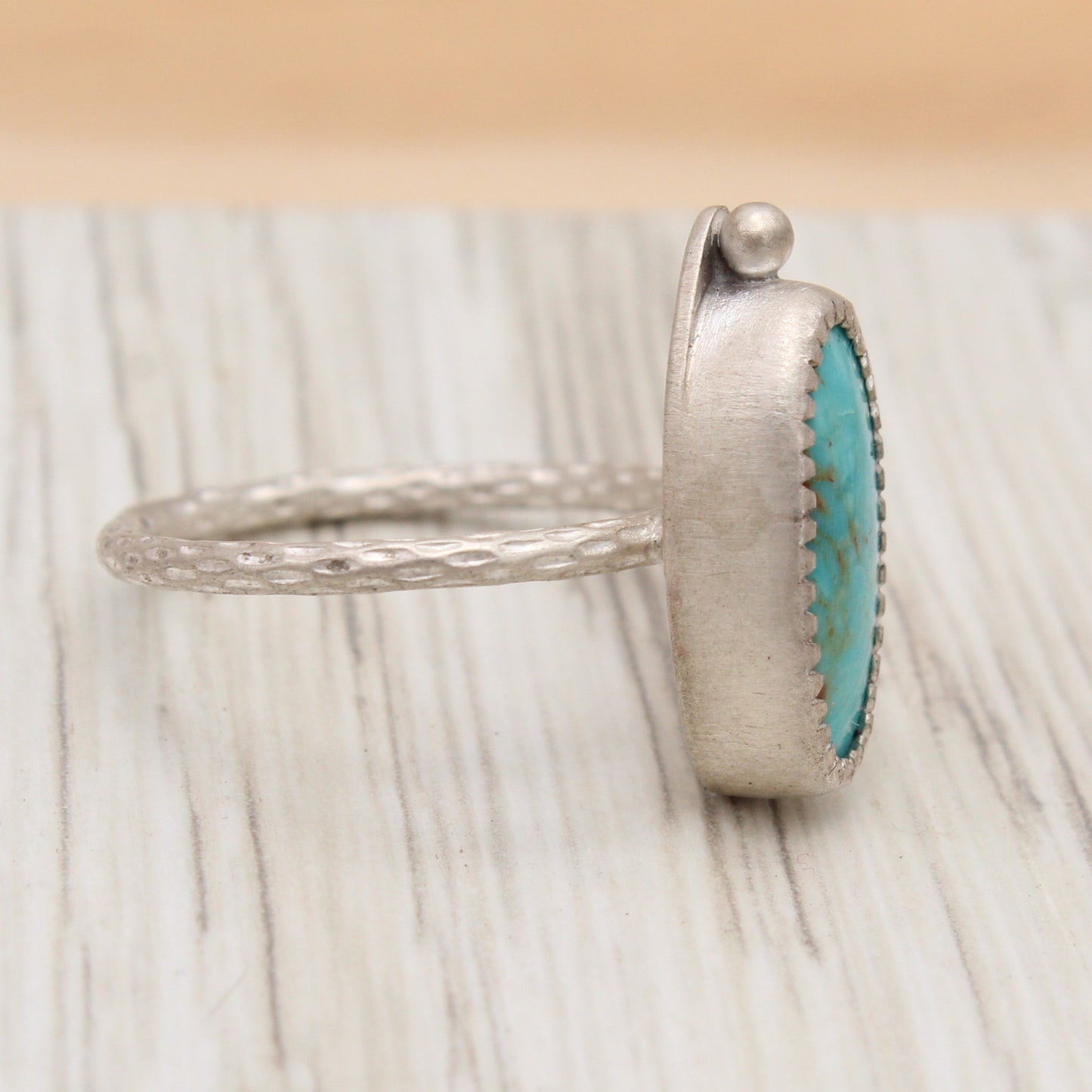 Size 7.25 Kingman Turquoise Ring