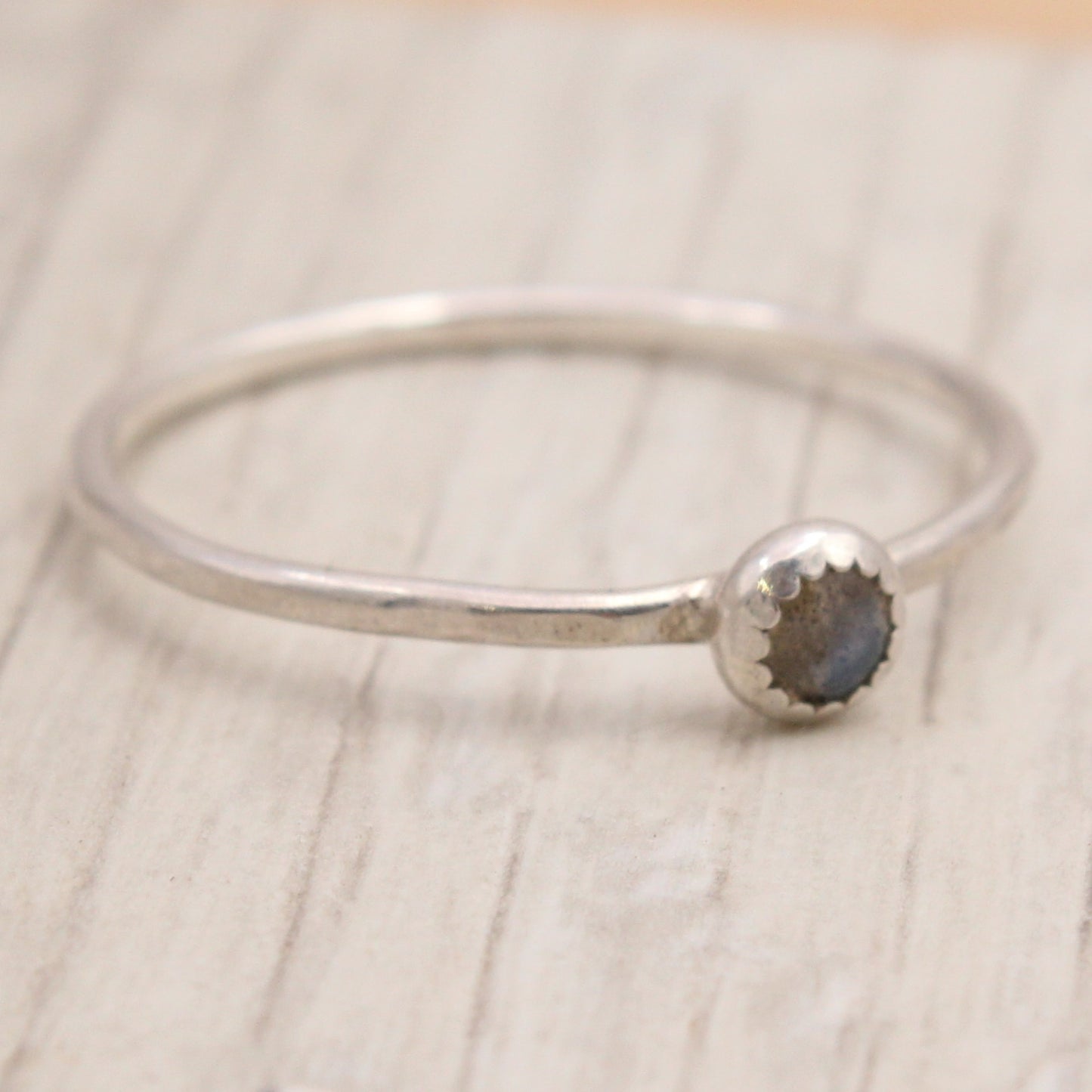 Size 10.5 Labradorite and Silver Ring