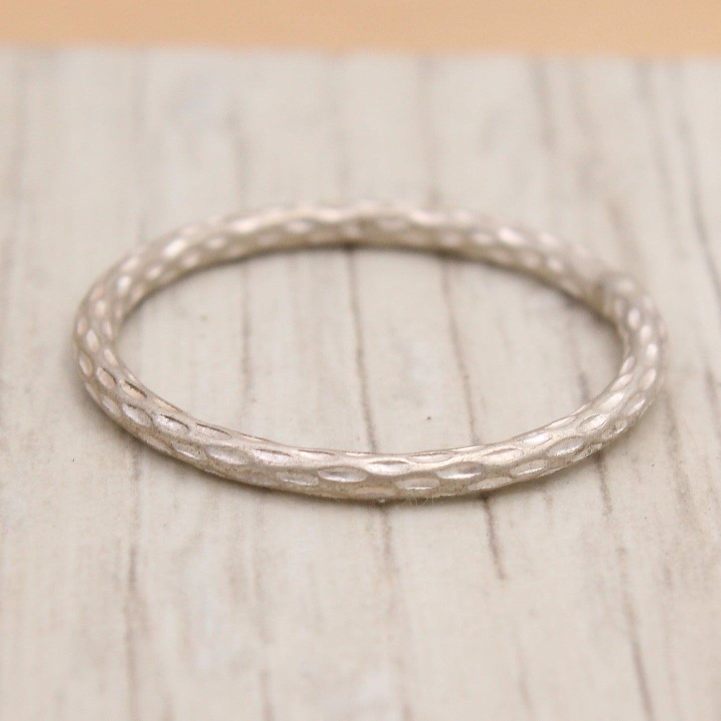Size 8.25 Textured Silver Band