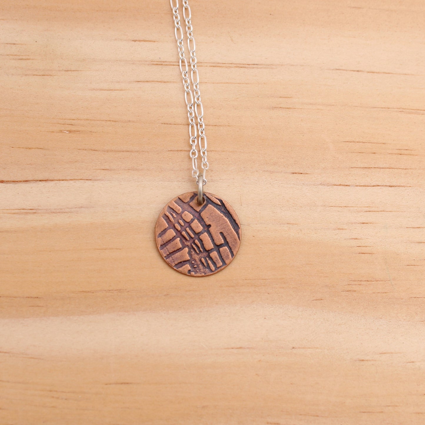 Patterned Copper Necklace