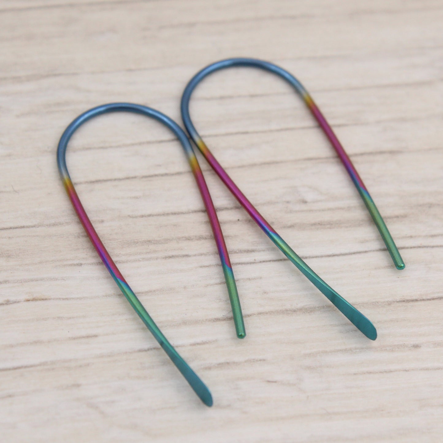 #3126 Rainbow Niobium Hook Earrings