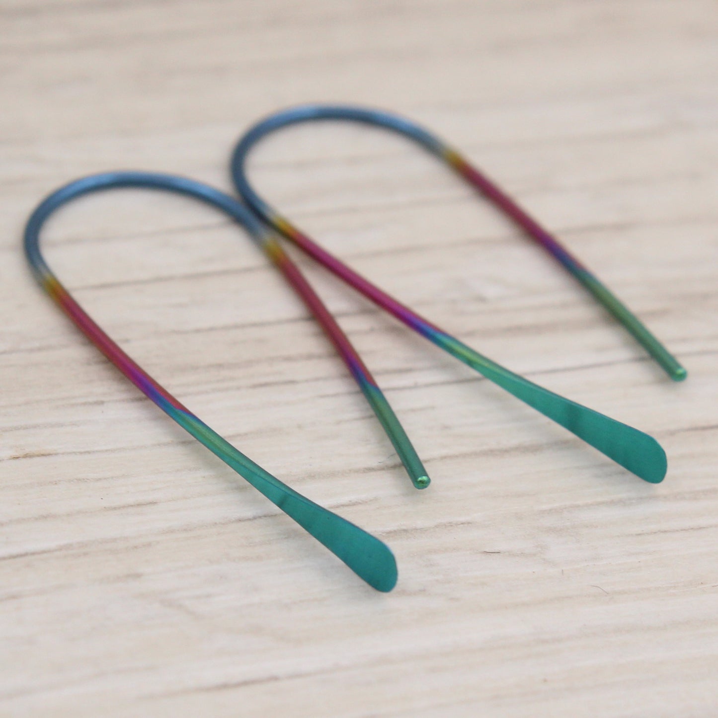 #3126 Rainbow Niobium Hook Earrings
