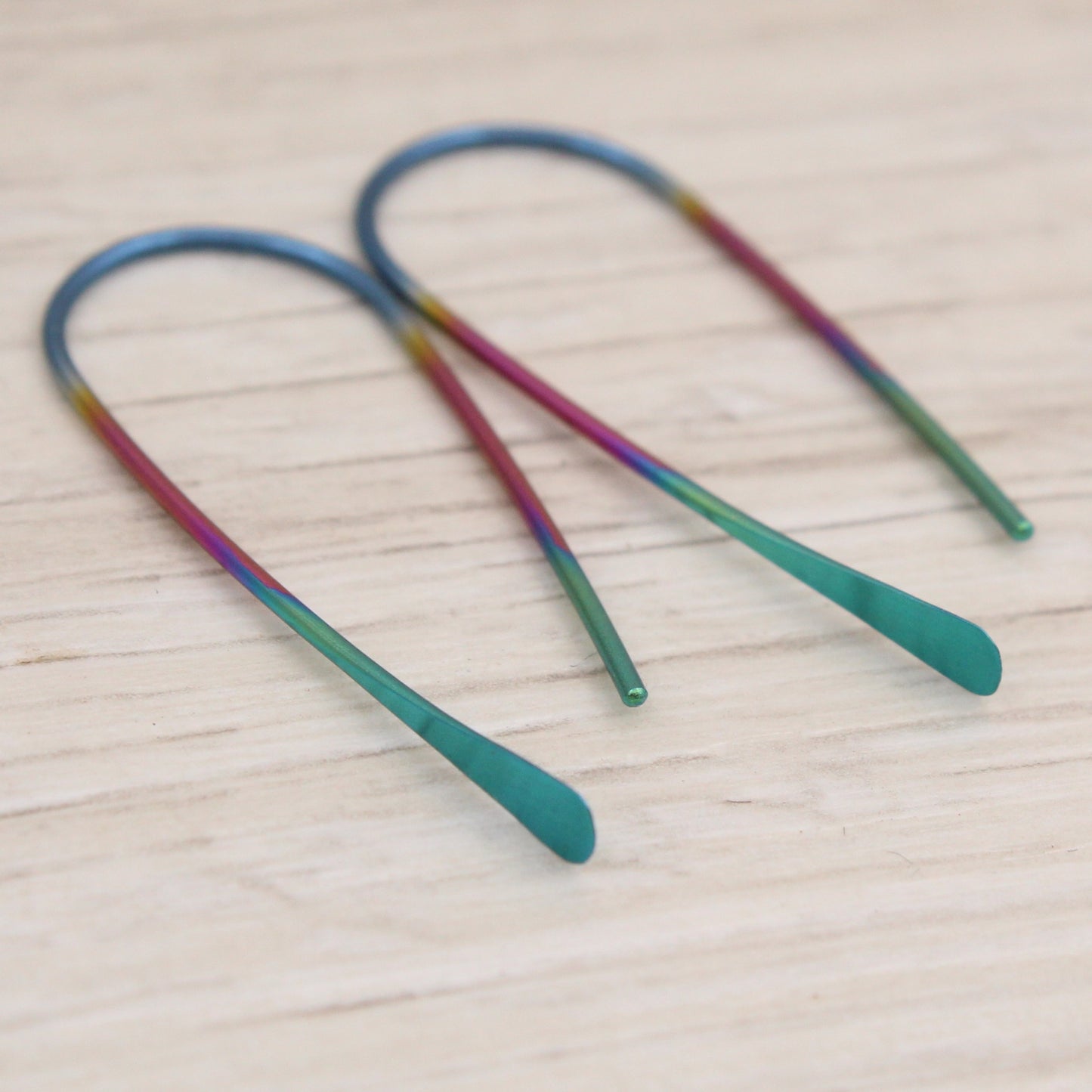 #3126 Rainbow Niobium Hook Earrings