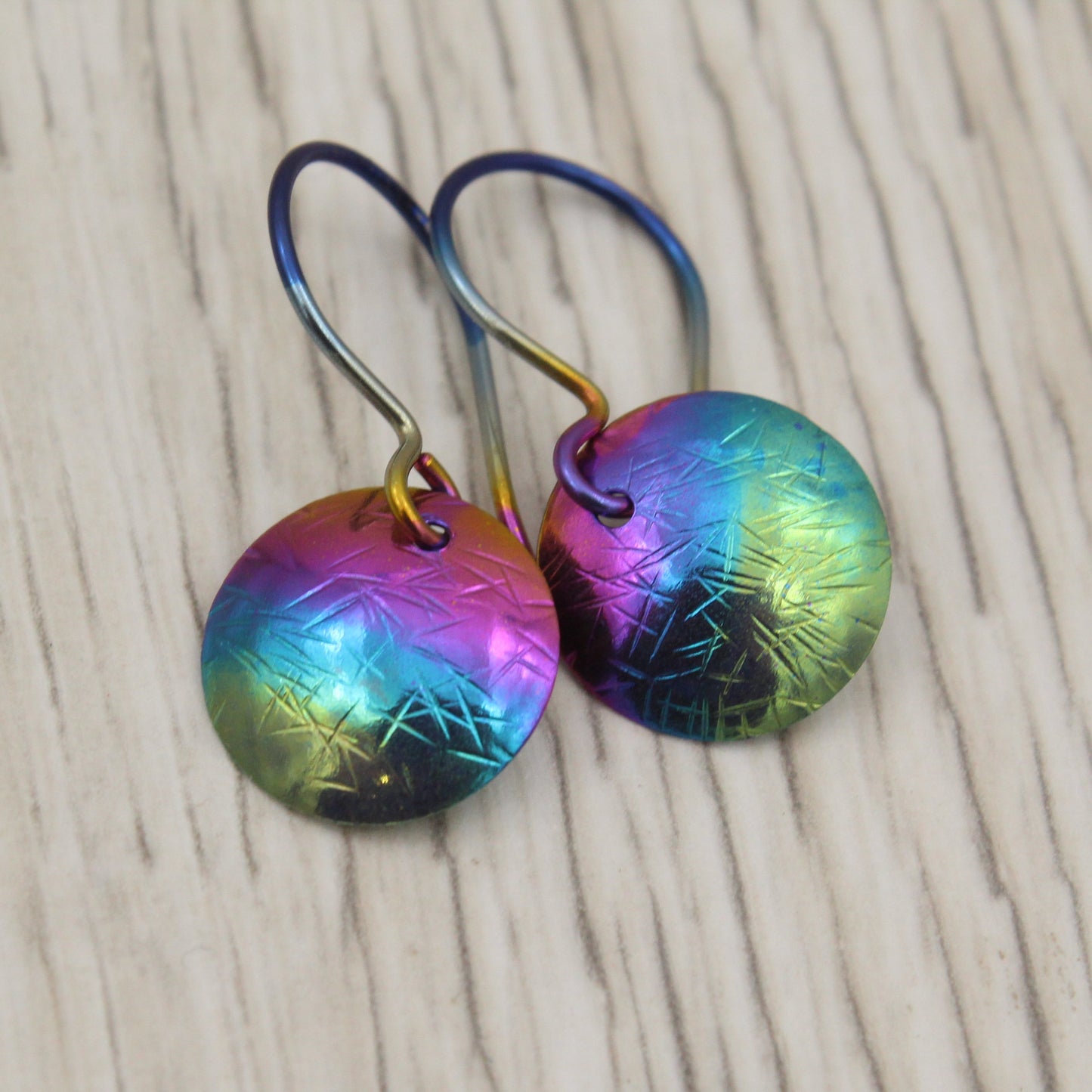 #3141 Rainbow Niobium Dangle Earrings