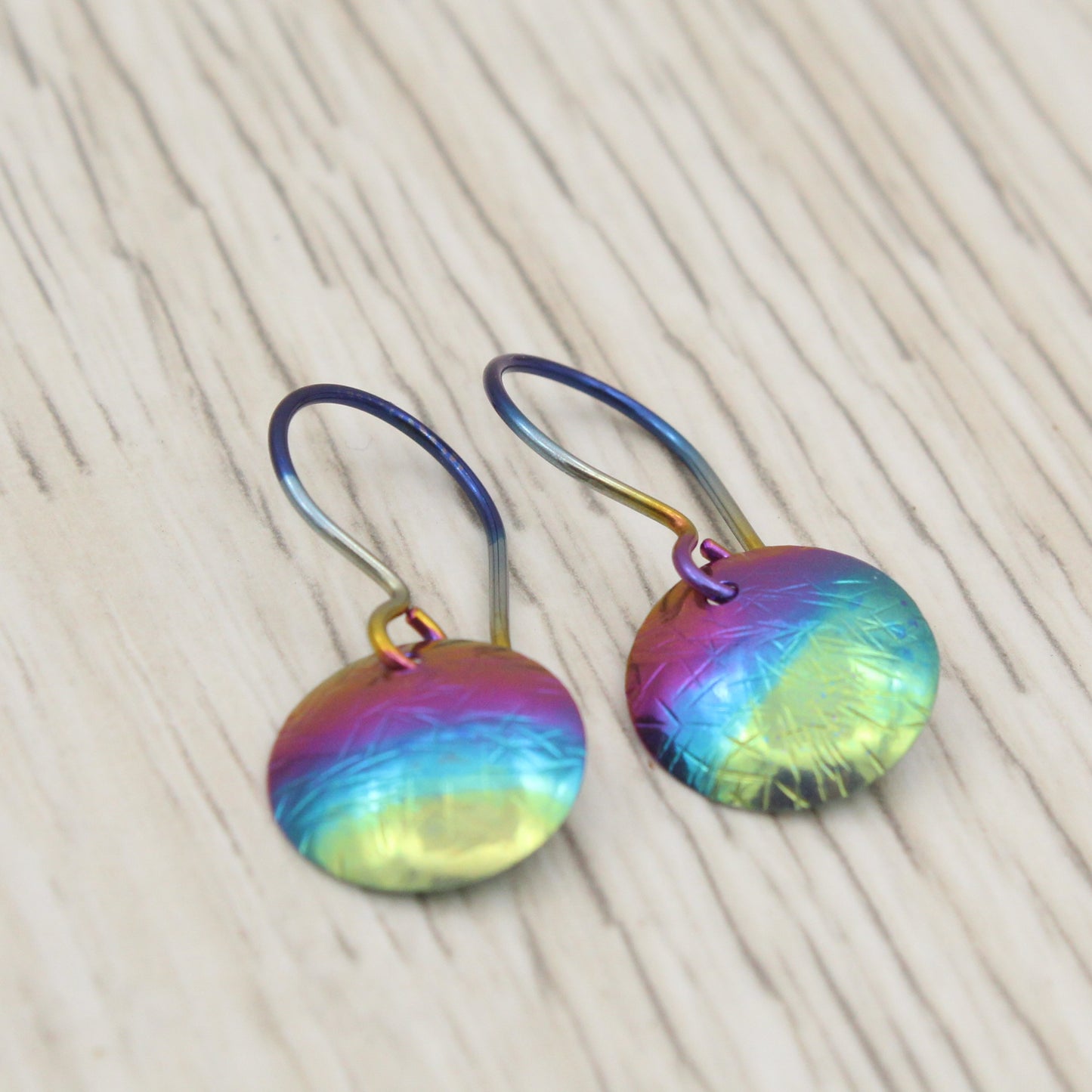 #3141 Rainbow Niobium Dangle Earrings