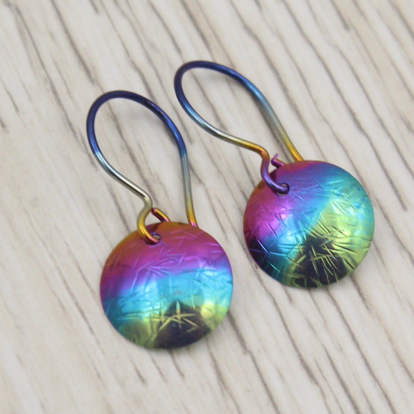 #3141 Rainbow Niobium Dangle Earrings