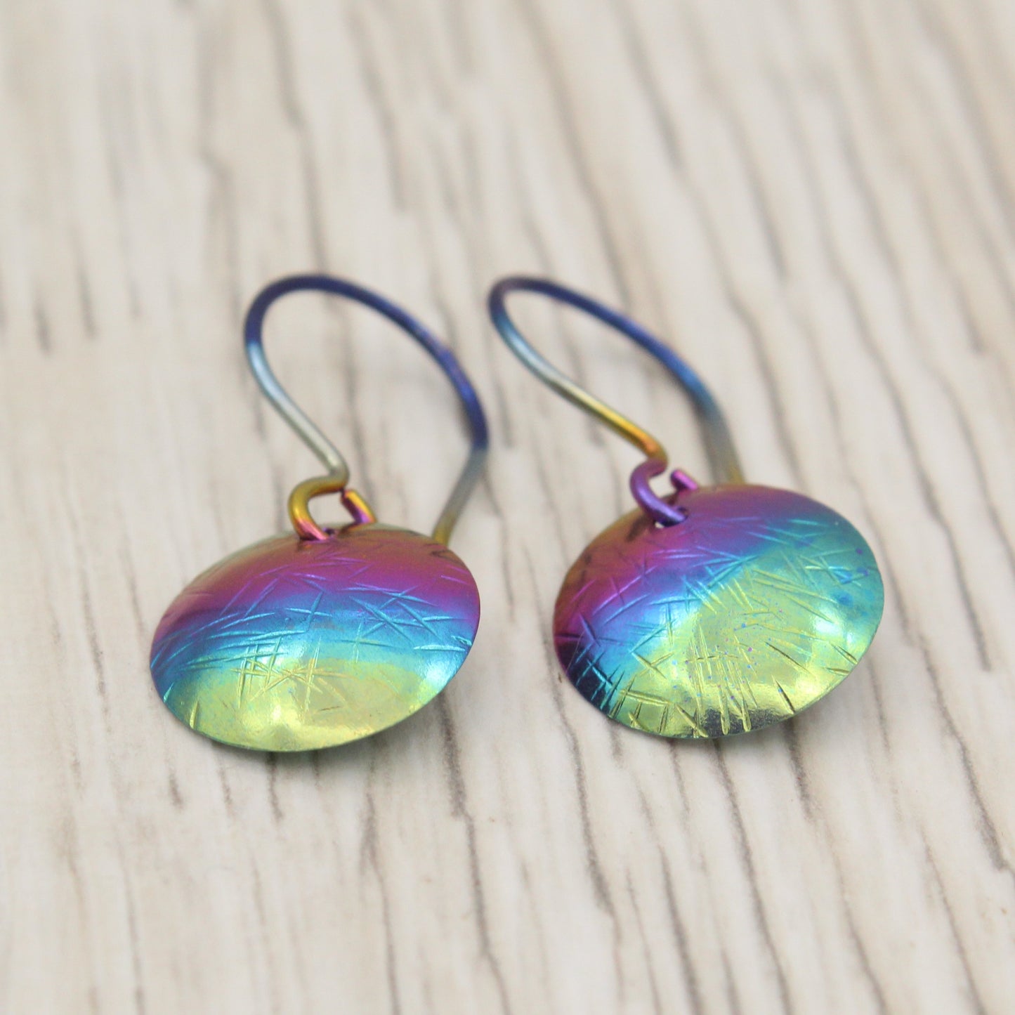 #3141 Rainbow Niobium Dangle Earrings