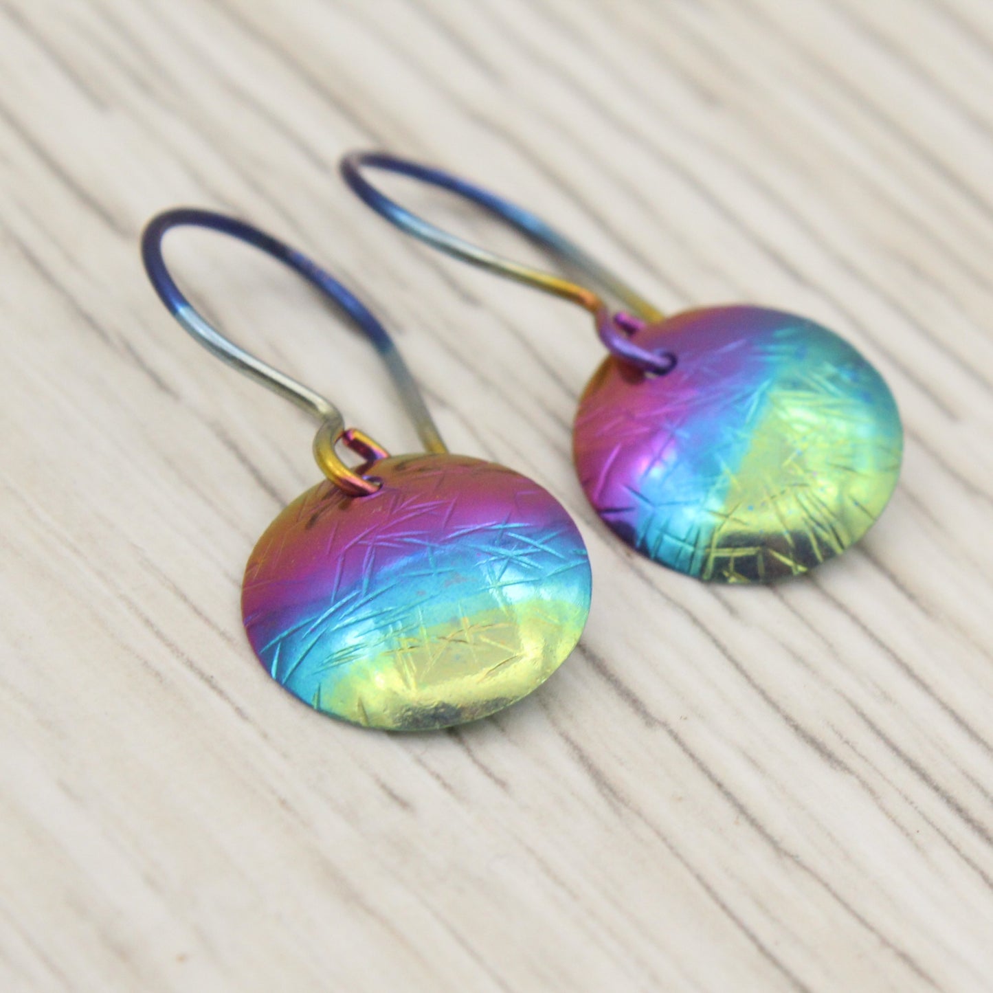 #3141 Rainbow Niobium Dangle Earrings