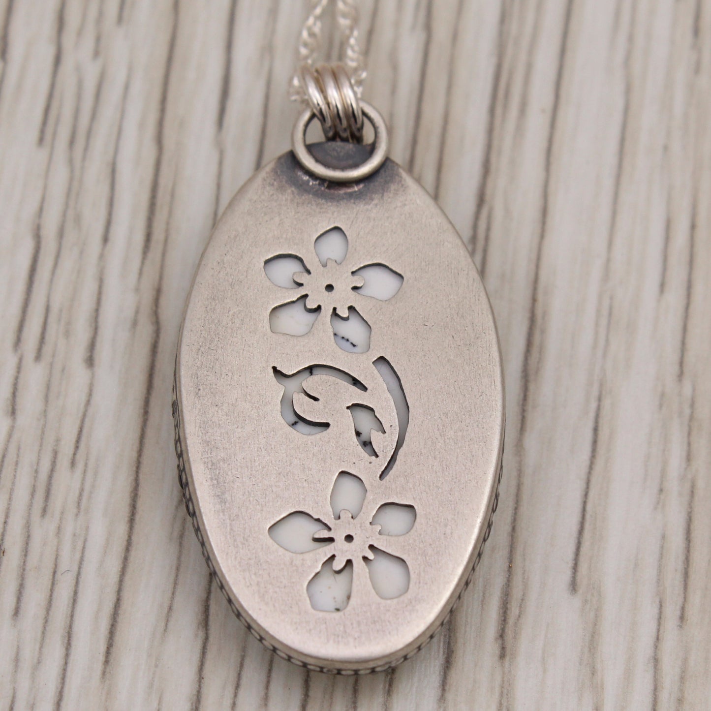 Dendritic Opal Floral Necklace