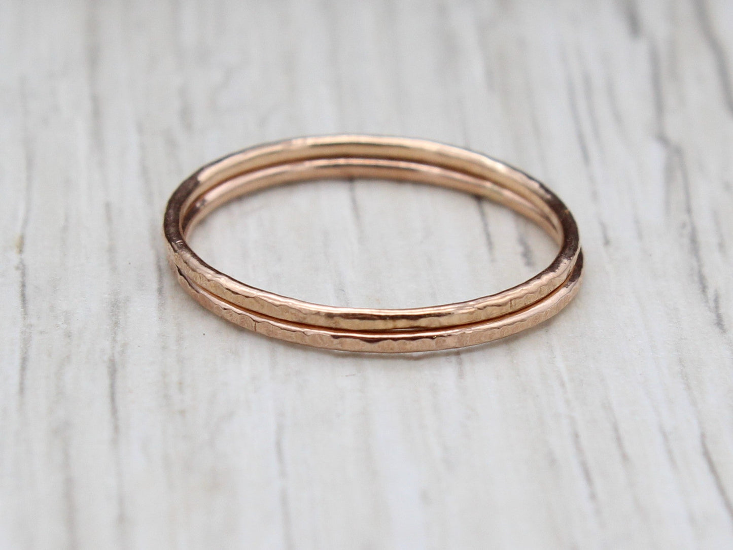 Skinny Stack Ring - Silver, Gold or Pink Gold - Sizes 9.5-13
