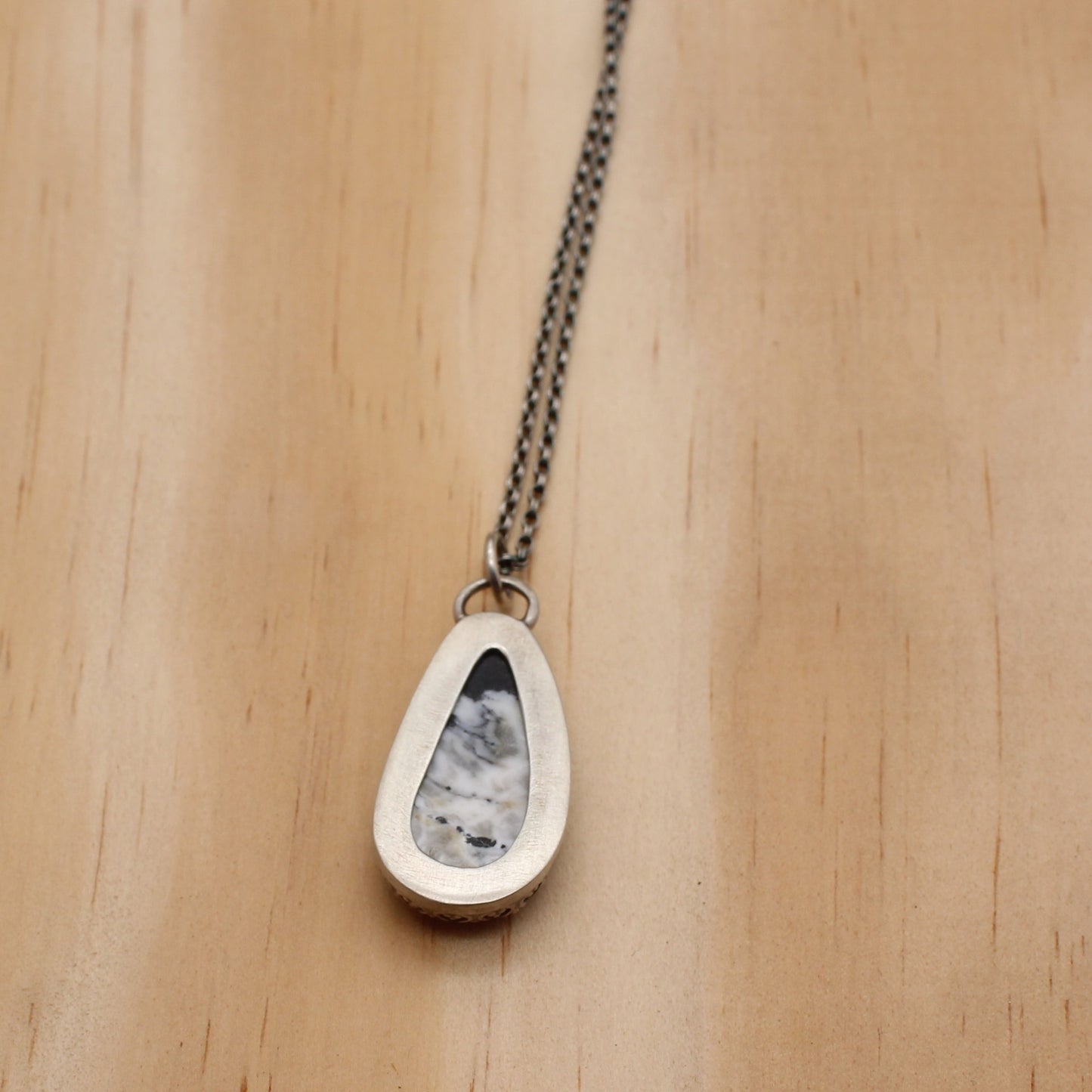 White Buffalo and Sterling Silver Necklace