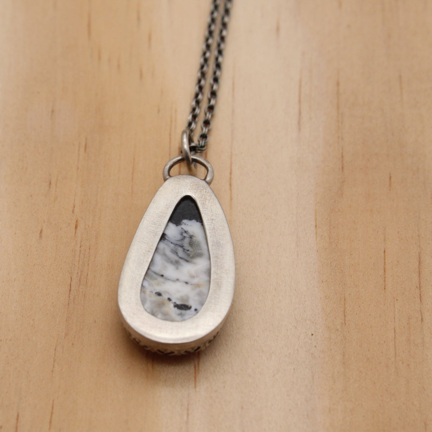 White Buffalo and Sterling Silver Necklace