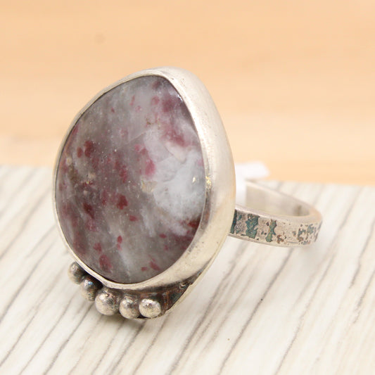 Size 9 Ruby in Quartz Ring #3175