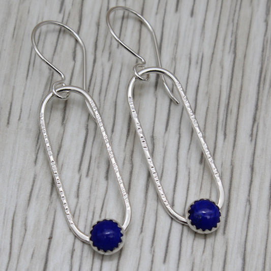 Lapis Lazuli and Sterling Silver Earrings