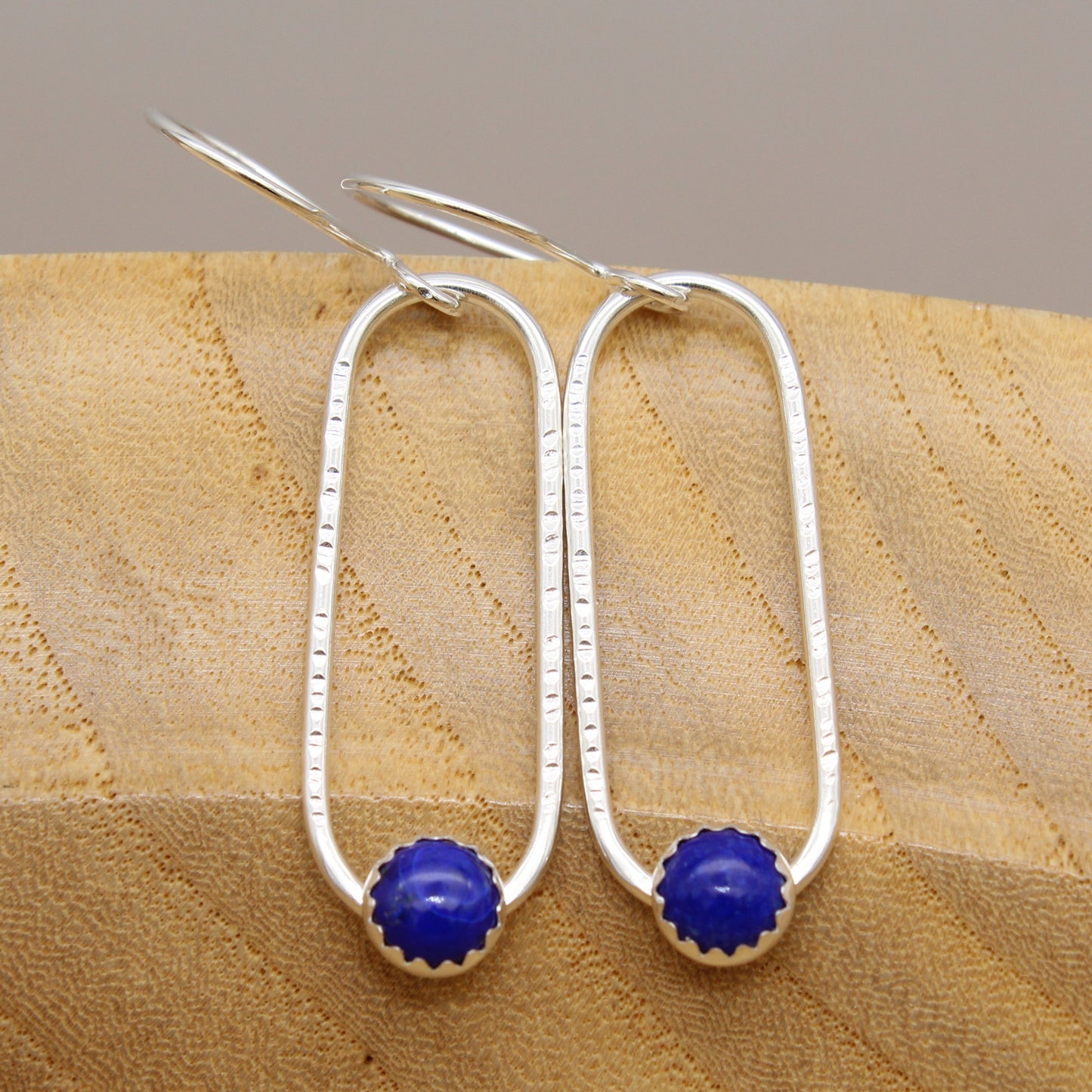 Lapis Lazuli and Sterling Silver Earrings