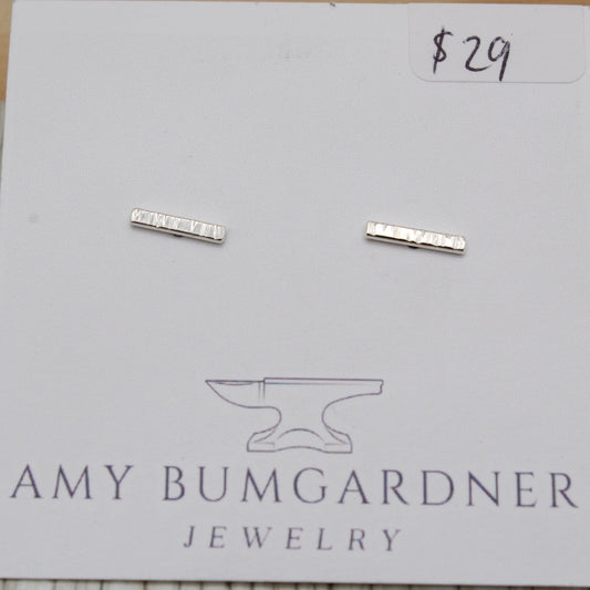 Sterling Silver Bar Studs
