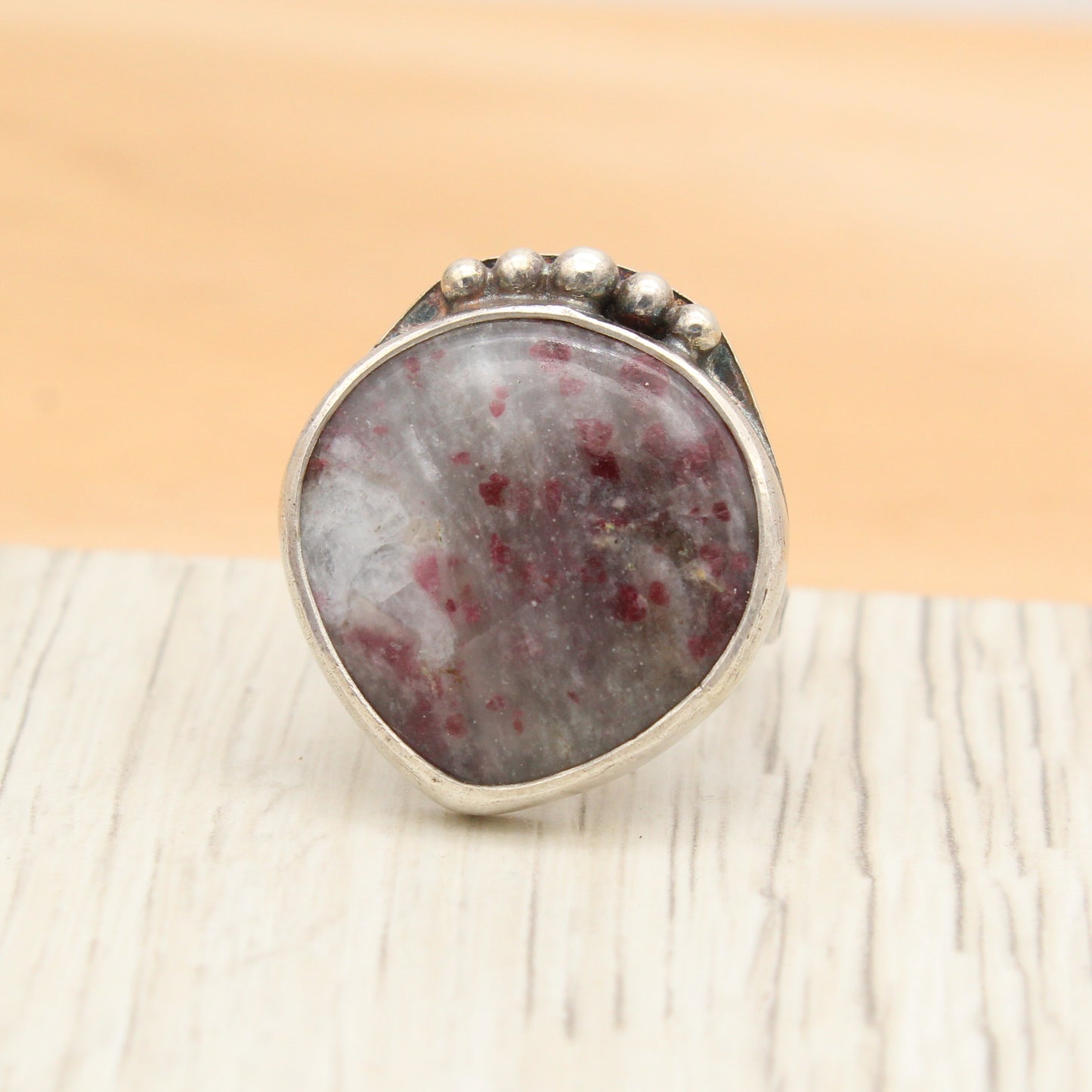 Size 9 Ruby in Quartz Ring #3175