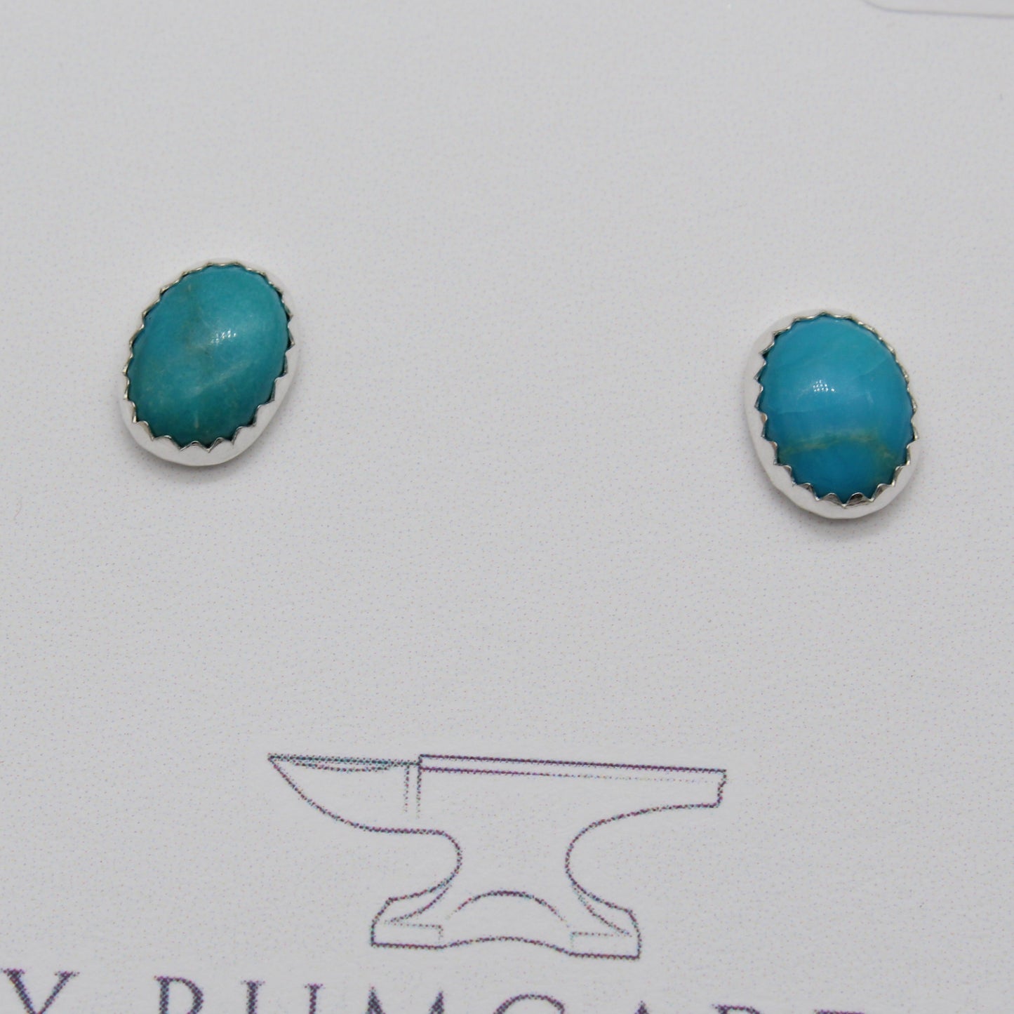 Blue Gem Turquoise Studs