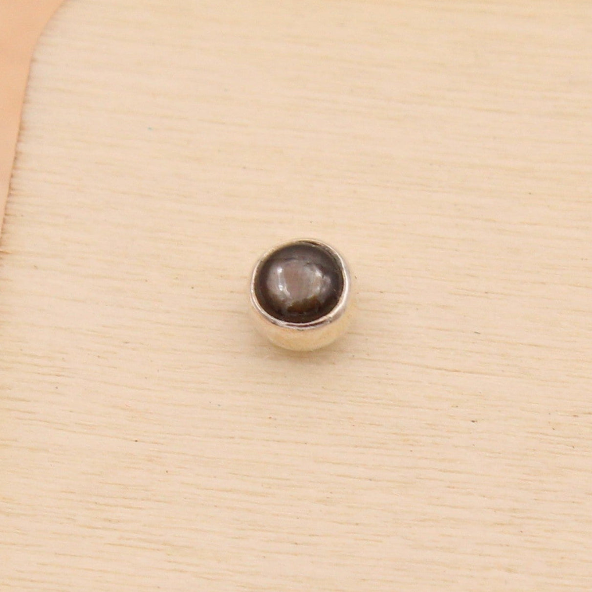 Single 3mm Black Star Sapphire Stud