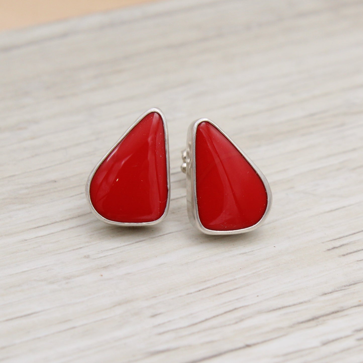 20% off - #3072 Rosarita and Sterling Silver Studs