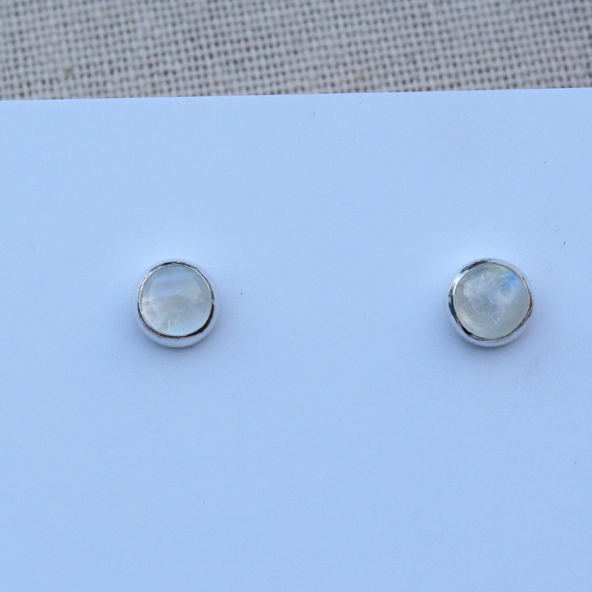 6mm Gemstone Studs with Smooth Setting