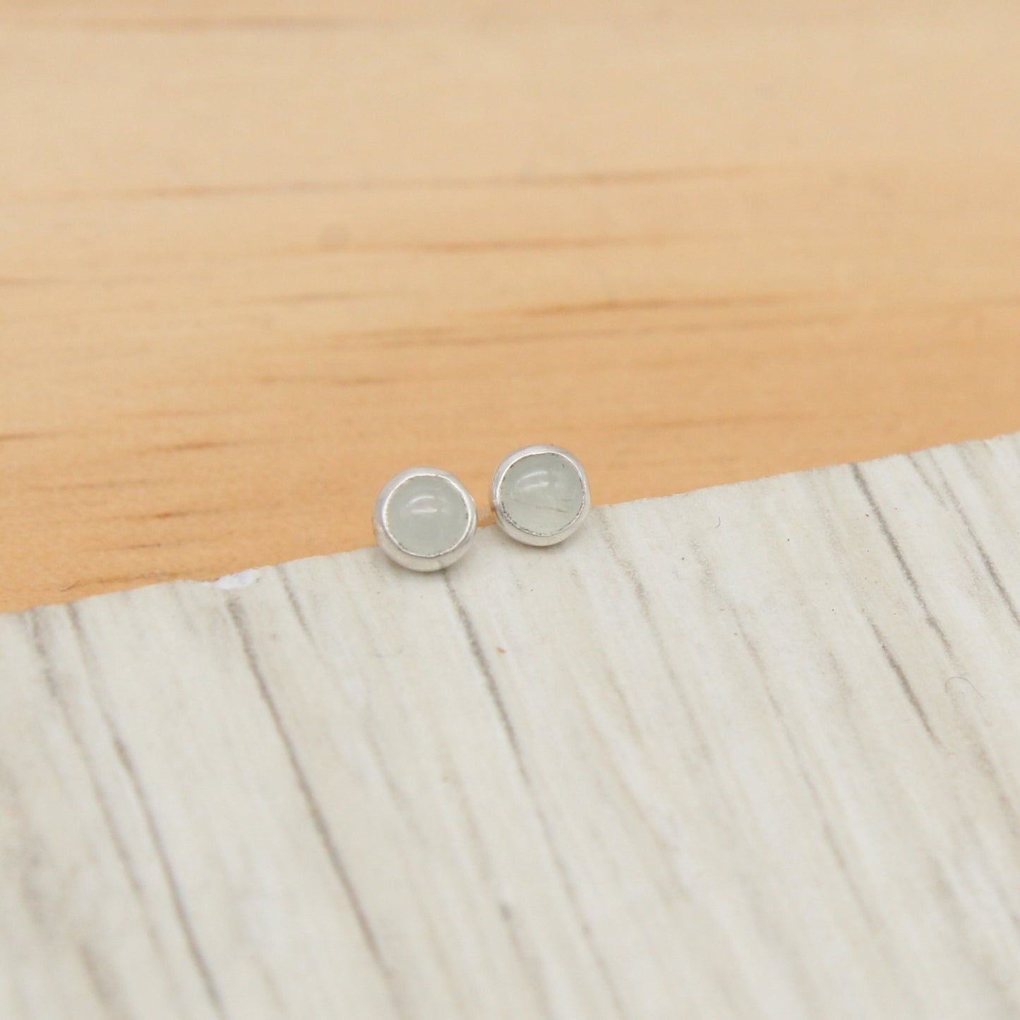 Tiny Aquamarine Studs