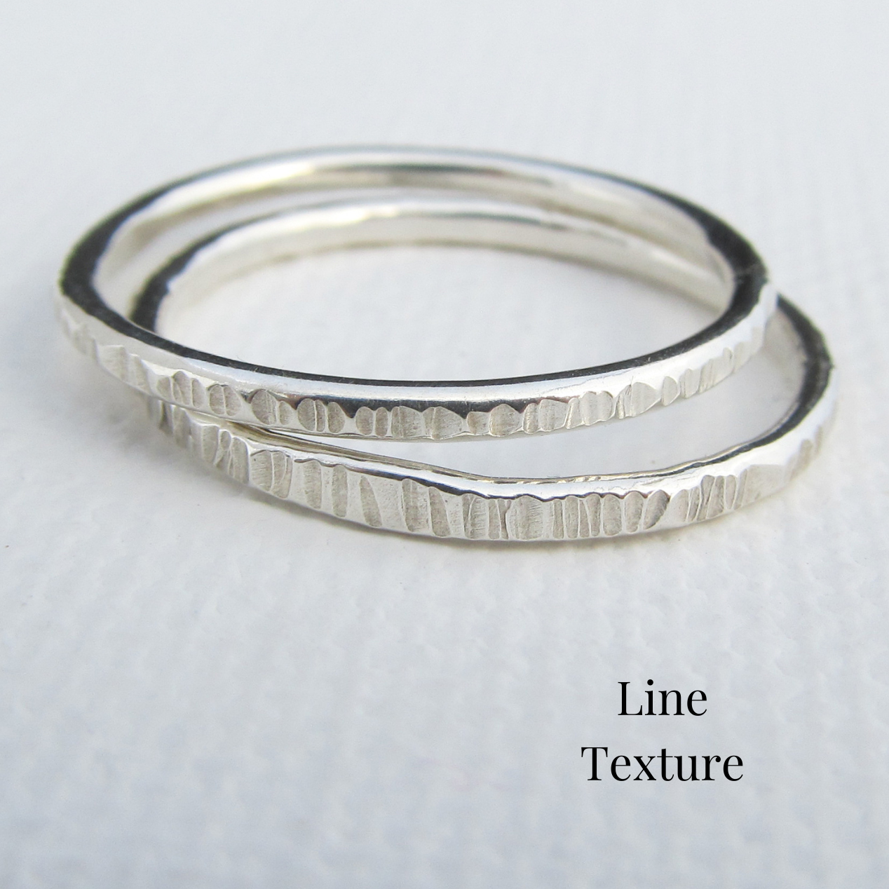 Skinny Stack Ring - Silver, Gold or Pink Gold - Sizes 9.5-13