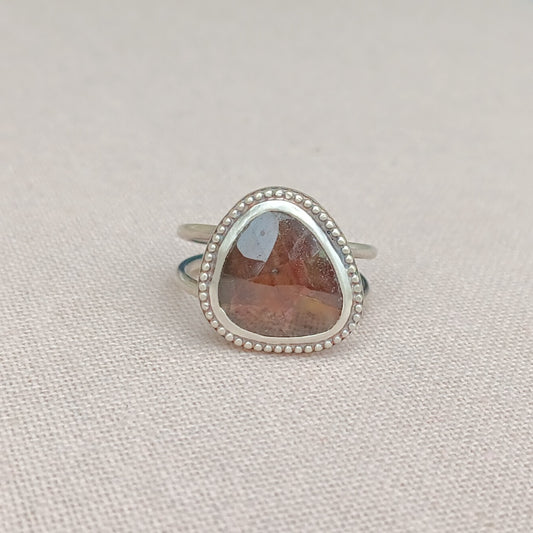Golden Sapphire Ring Size 8 1/2