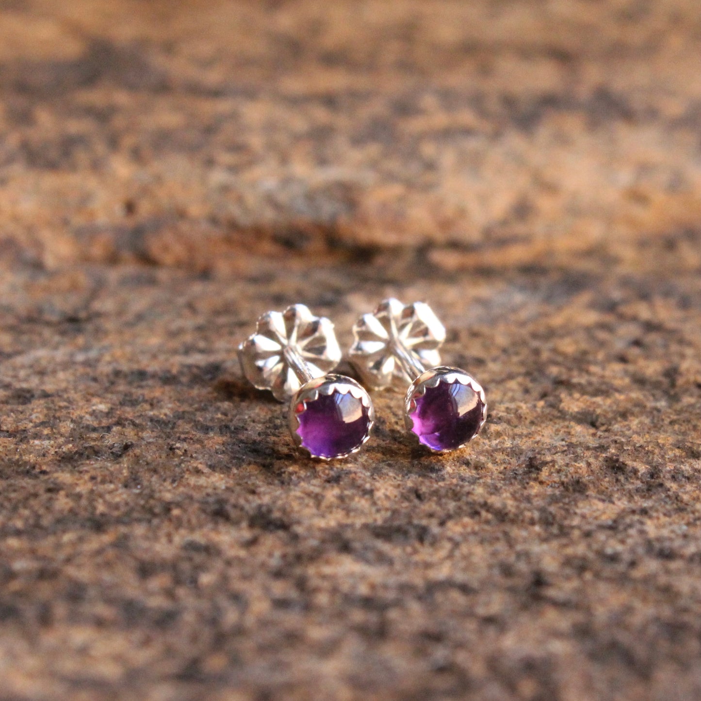 Gemstone Stud Earrings