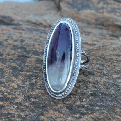 Size 6 Natural Amethyst #3166