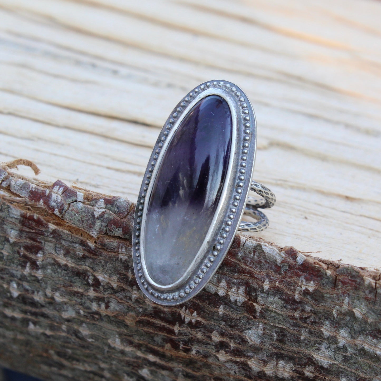 Natural Amethyst Ring Size 6