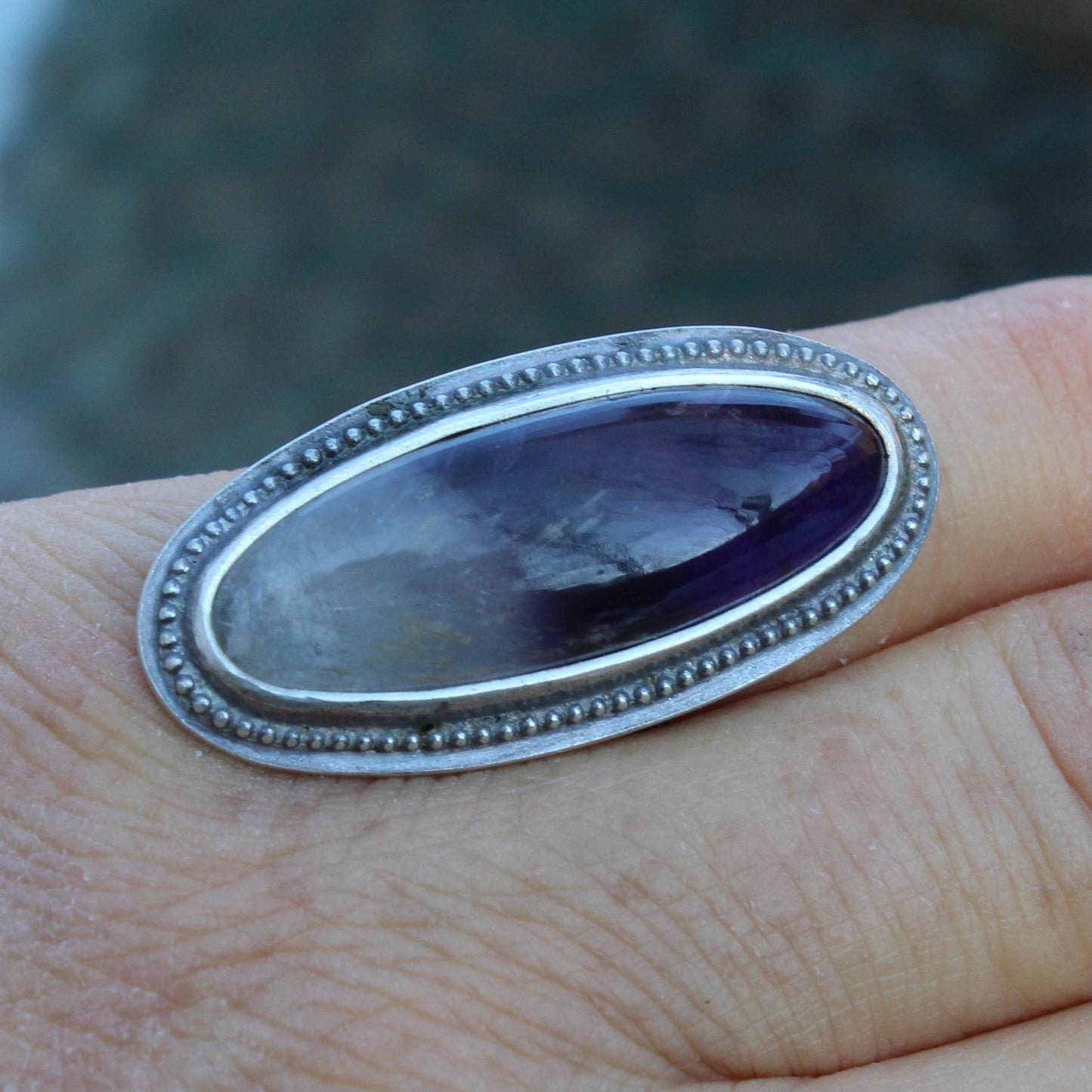 Natural Amethyst Ring Size 6