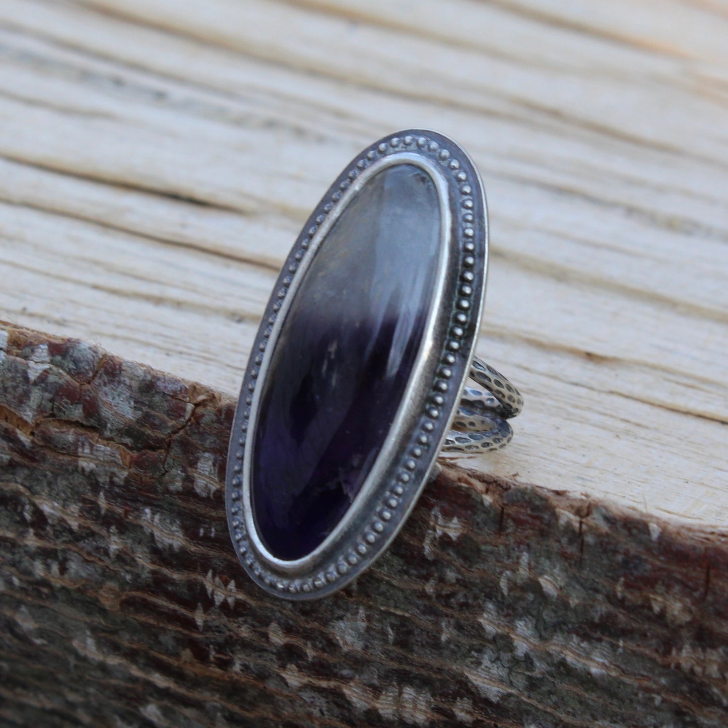 Natural Amethyst Ring Size 6