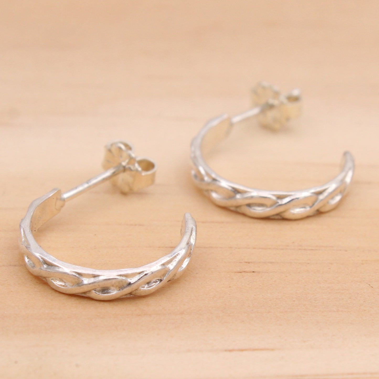 Twisted Stud Hoops