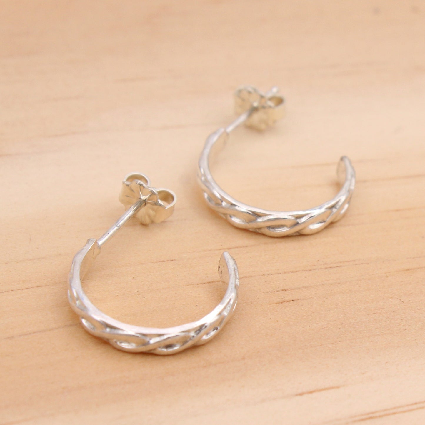 Twisted Stud Hoops