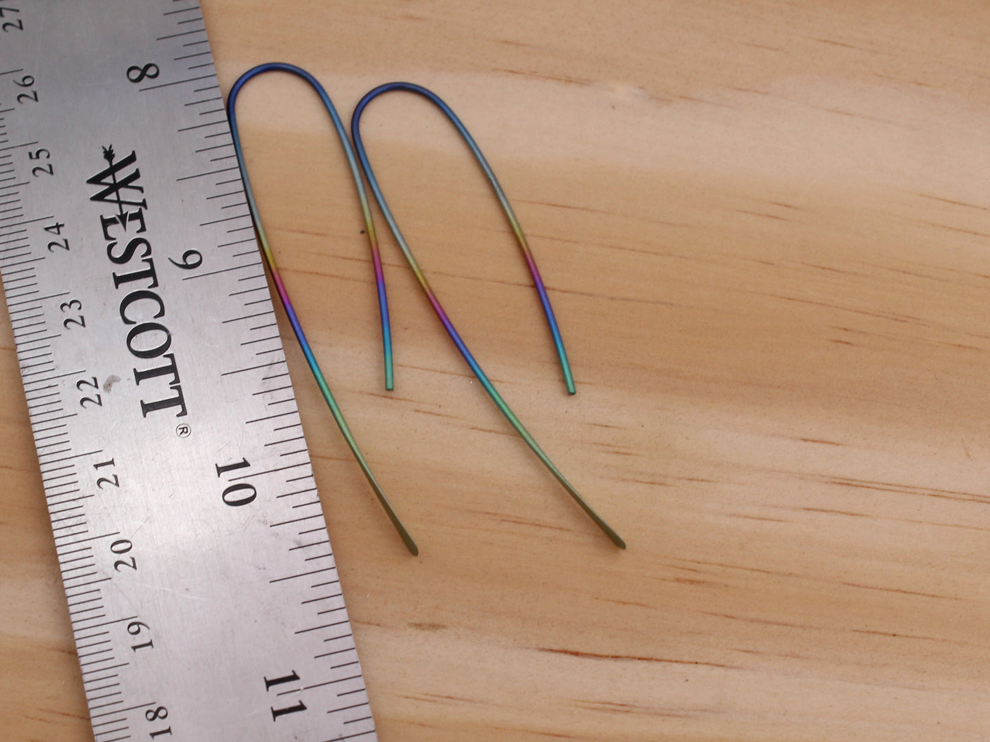 Titanium Hook Earrings - Extra Long + 18 gauge