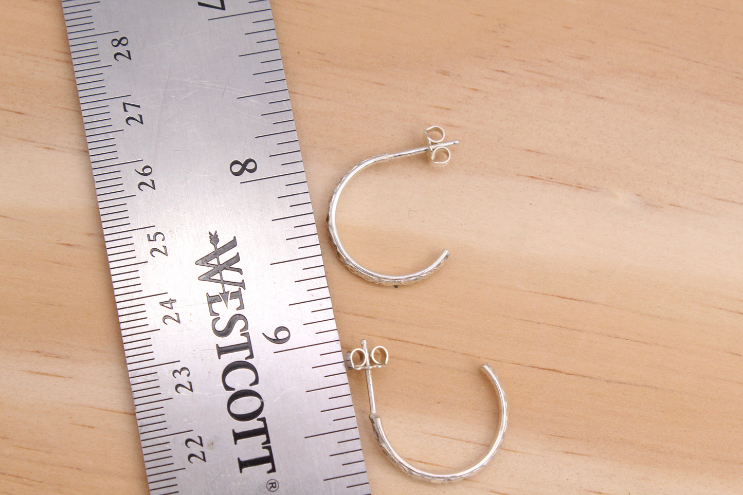 Dogwood Pattern Stud Hoops