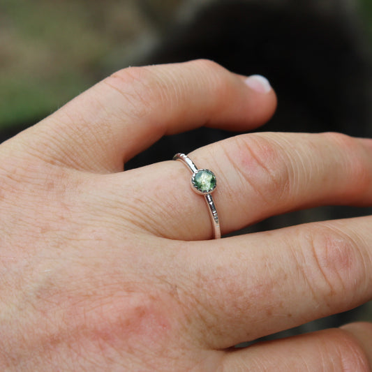 Size 8 Moss Agate Stack Ring