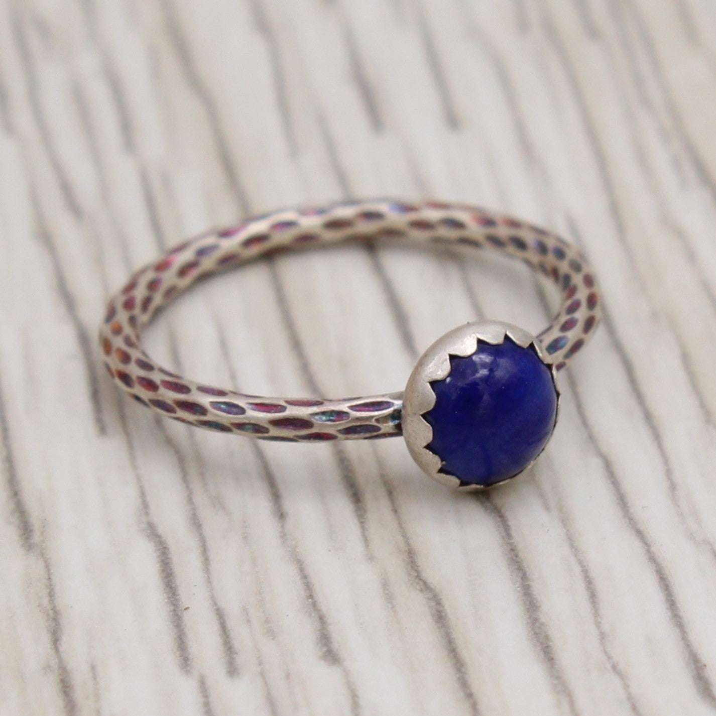 Lapis and Silver Ring Size 6