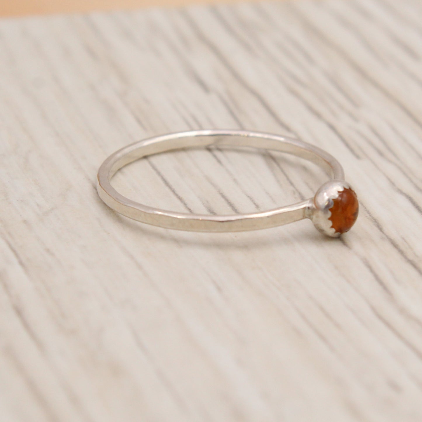 Citrine and Silver Ring Size 8