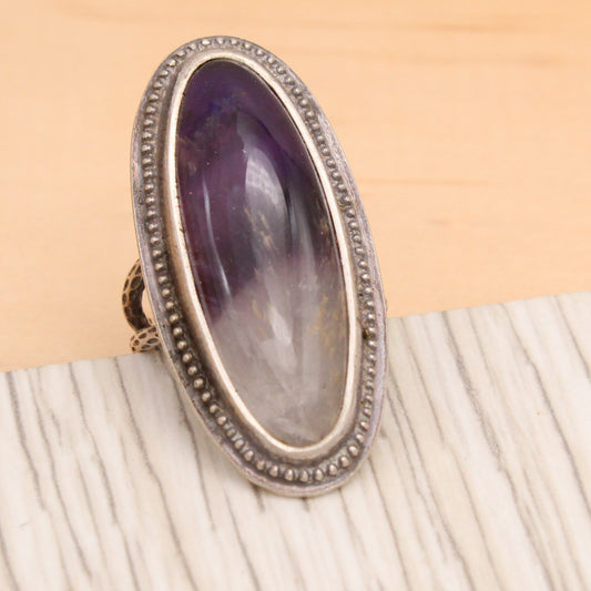 Natural Amethyst Ring Size 6