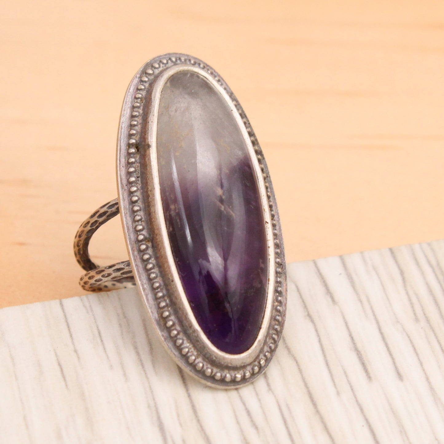 Natural Amethyst Ring Size 6